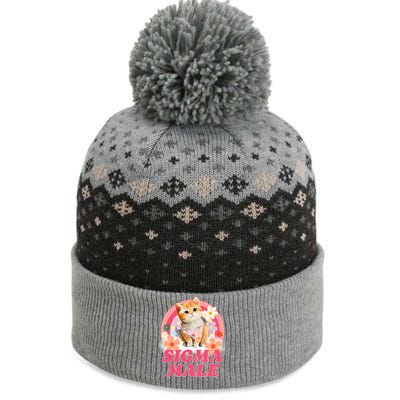 Sigma Male Cat Kitten Funny The Baniff Cuffed Pom Beanie