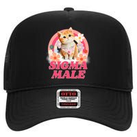 Sigma Male Cat Kitten Funny High Crown Mesh Back Trucker Hat