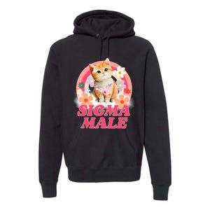 Sigma Male Cat Kitten Funny Premium Hoodie