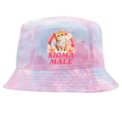 Sigma Male Cat Kitten Funny Tie-Dyed Bucket Hat