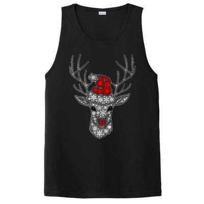 Snowflake Merry Christmas Xmas Family Reindeer Gift PosiCharge Competitor Tank