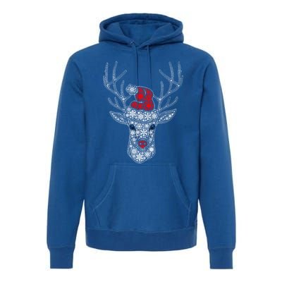 Snowflake Merry Christmas Xmas Family Reindeer Gift Premium Hoodie