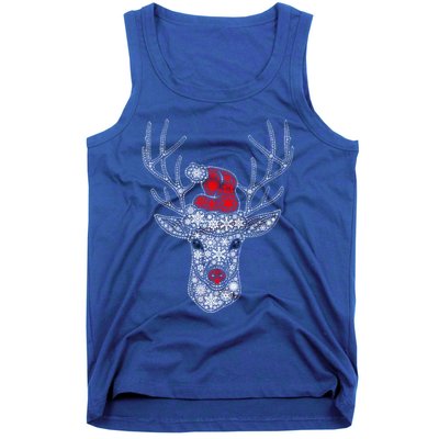 Snowflake Merry Christmas Xmas Family Reindeer Gift Tank Top