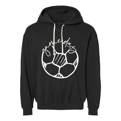 Soccer Mom Cute Mom Life Soccer Game Day Cheer Mom Garment-Dyed Fleece Hoodie