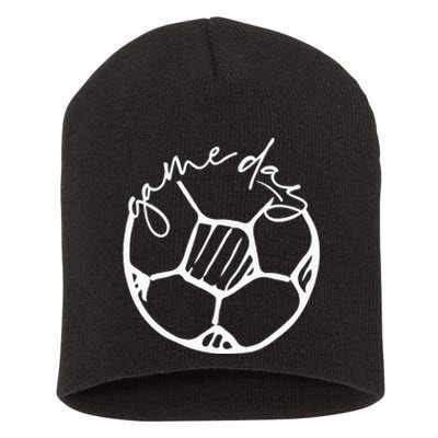 Soccer Mom Cute Mom Life Soccer Game Day Cheer Mom Short Acrylic Beanie