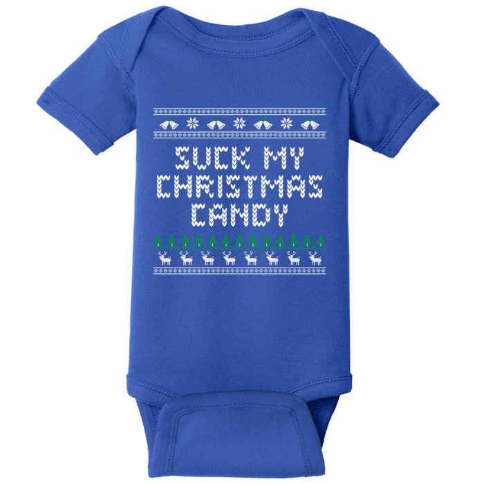 Suck My Christmas Candy Couples Adult Humor Lovers Cool Gift Baby Bodysuit