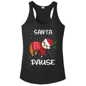 Sloth Merry Christmas Santa Sloth Slothmas Santa Pause Gift Ladies PosiCharge Competitor Racerback Tank