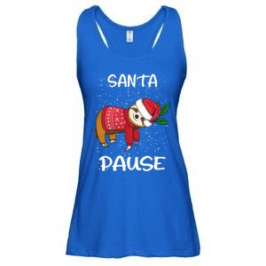 Sloth Merry Christmas Santa Sloth Slothmas Santa Pause Gift Ladies Essential Flowy Tank