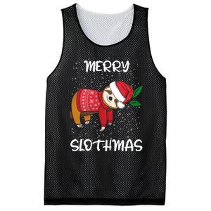 Sloth Merry Christmas Sweater Santa Sloth Merry Slothmas Mesh Reversible Basketball Jersey Tank