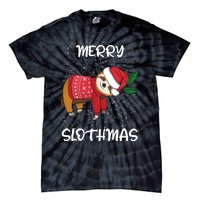 Sloth Merry Christmas Sweater Santa Sloth Merry Slothmas Tie-Dye T-Shirt