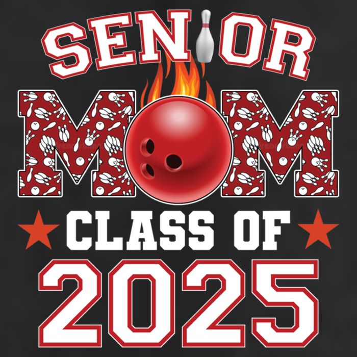 Senior Mom Class Of 2025 Bowling Graduation Mama 2025 Gift Beanie
