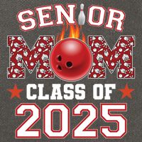 Senior Mom Class Of 2025 Bowling Graduation Mama 2025 Gift Cotton Canvas Backpack