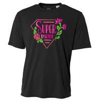 Super Mom Cute Gift Cooling Performance Crew T-Shirt