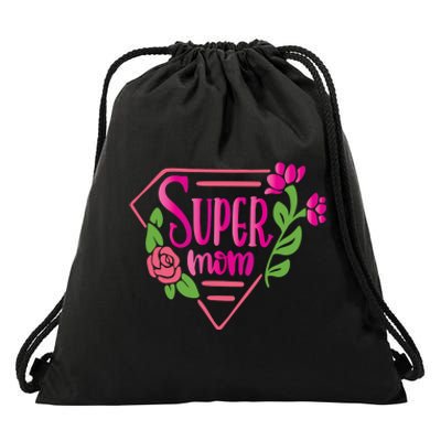 Super Mom Cute Gift Drawstring Bag