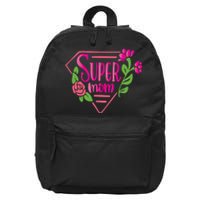 Super Mom Cute Gift 16 in Basic Backpack