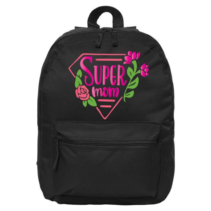 Super Mom Cute Gift 16 in Basic Backpack