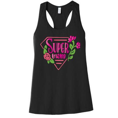 Super Mom Cute Gift Women's Racerback Tank