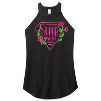 Super Mom Cute Gift Women’s Perfect Tri Rocker Tank