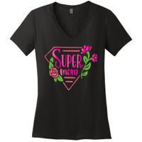 Super Mom Cute Gift Women's V-Neck T-Shirt