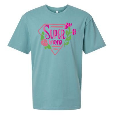 Super Mom Cute Gift Sueded Cloud Jersey T-Shirt