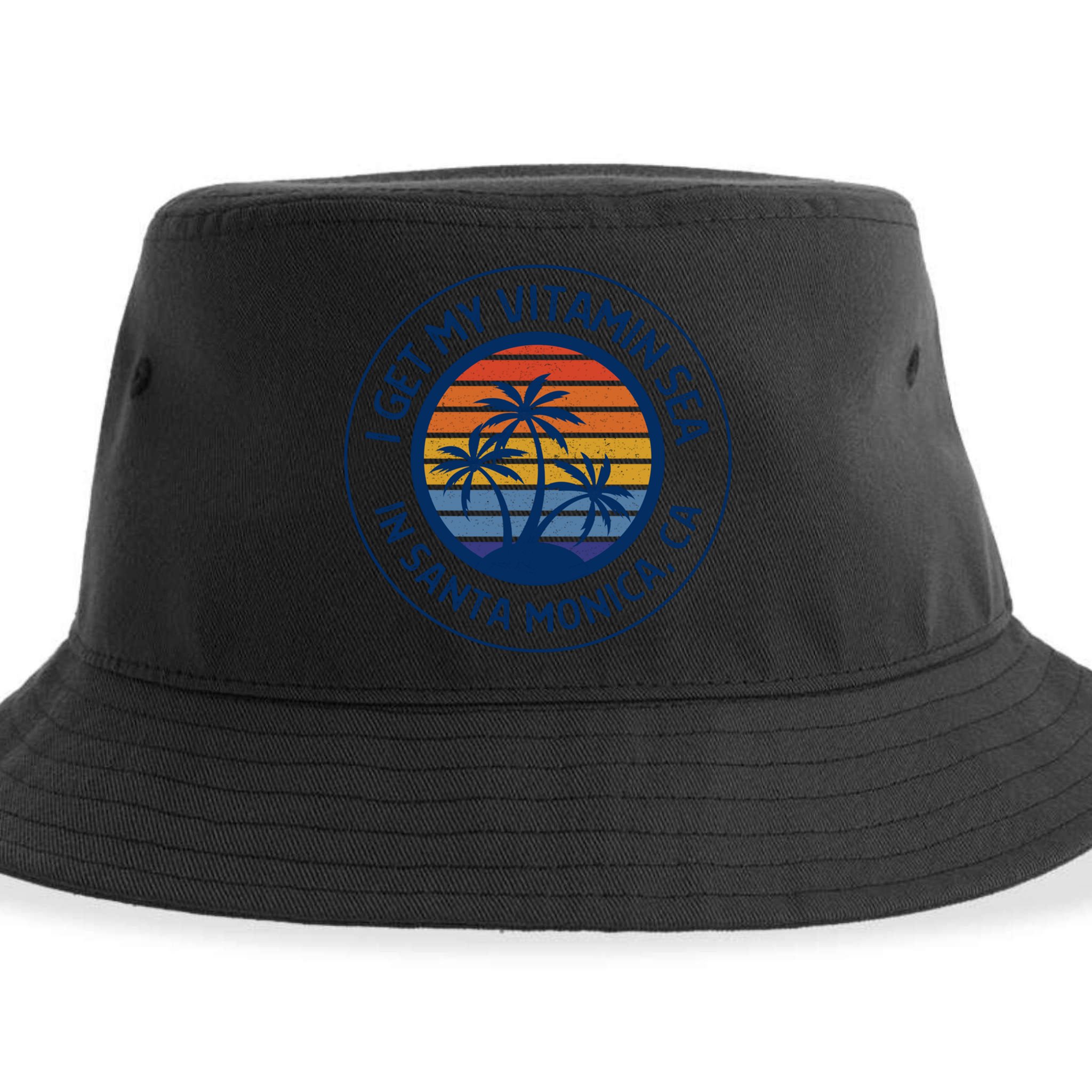 Santa Monica Ca Fun Santa Monica Vacation Santa Monica Pier Great Gift Sustainable Bucket Hat