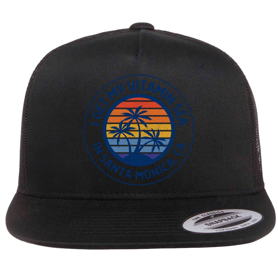 Santa Monica Ca Fun Santa Monica Vacation Santa Monica Pier Great Gift Flat Bill Trucker Hat