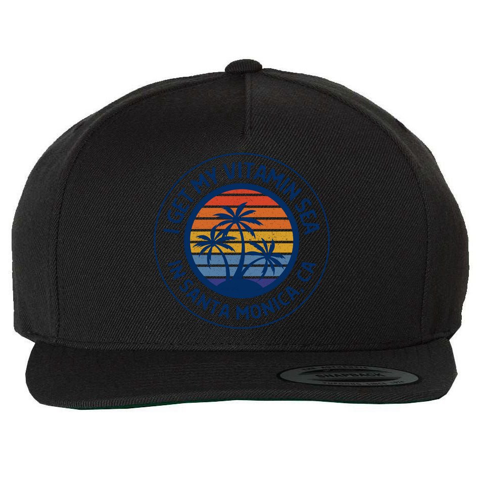 Santa Monica Ca Fun Santa Monica Vacation Santa Monica Pier Great Gift Wool Snapback Cap
