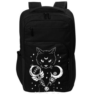 Sailor Meow Cute Moon Cat Space Magic Gothic Halloween Impact Tech Backpack