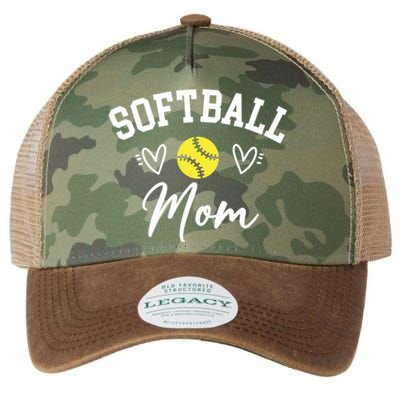 Softball Mom Cute Game Day Outfit Gift Legacy Tie Dye Trucker Hat