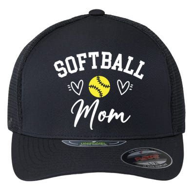 Softball Mom Cute Game Day Outfit Gift Flexfit Unipanel Trucker Cap