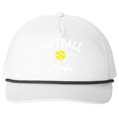 Softball Mom Cute Game Day Outfit Gift Snapback Five-Panel Rope Hat