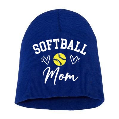 Softball Mom Cute Game Day Outfit Gift Short Acrylic Beanie