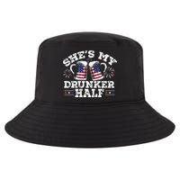 She's My Drunker Half Funny Beer Couple Matching 4th Of July Cool Comfort Performance Bucket Hat