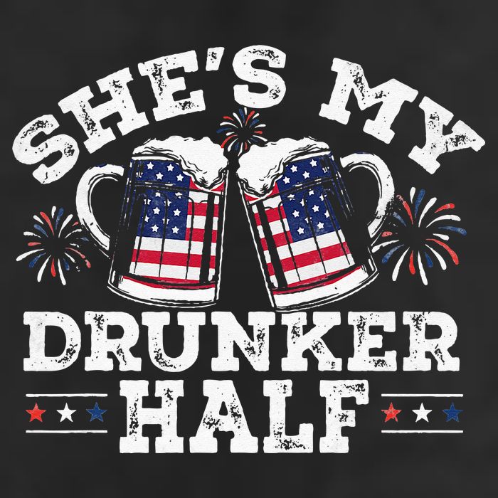 She's My Drunker Half Funny Beer Couple Matching 4th Of July 15oz Campfire Ceramic Mug