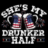 She's My Drunker Half Funny Beer Couple Matching 4th Of July 16 in Basic Backpack