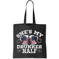 She's My Drunker Half Funny Beer Couple Matching 4th Of July Bag