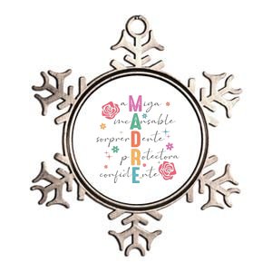 Spanish Mothers Day Retro Madre Mama Metallic Star Ornament