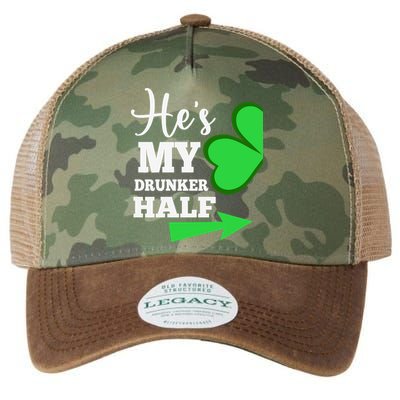 Shes My Drunker Half Couples St Patricks Day Irish Shamrock Legacy Tie Dye Trucker Hat