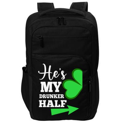 Shes My Drunker Half Couples St Patricks Day Irish Shamrock Impact Tech Backpack