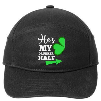 Shes My Drunker Half Couples St Patricks Day Irish Shamrock 7-Panel Snapback Hat