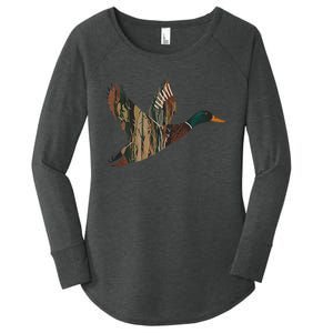 Sitka Mallard Dux Waterfowl Hunting Gear Duck Camo Women's Perfect Tri Tunic Long Sleeve Shirt