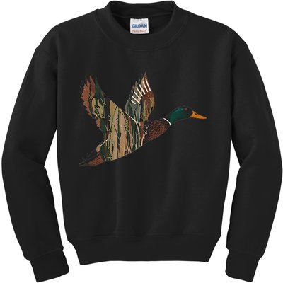 Sitka Mallard Dux Waterfowl Hunting Gear Duck Camo Kids Sweatshirt