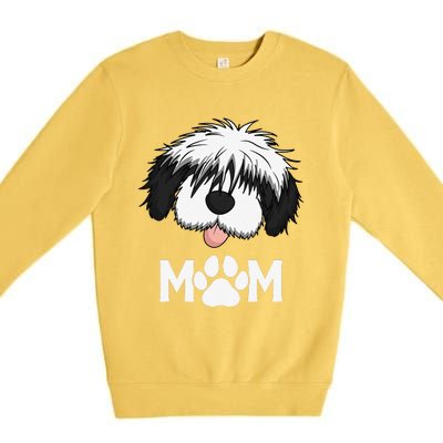 Sheepadoodle Mom Dog Mother Gift Idea For Mother's Day Premium Crewneck Sweatshirt