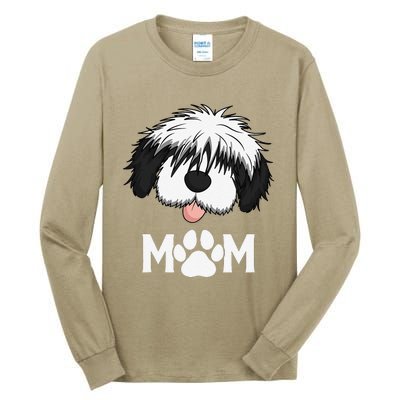 Sheepadoodle Mom Dog Mother Gift Idea For Mother's Day Tall Long Sleeve T-Shirt