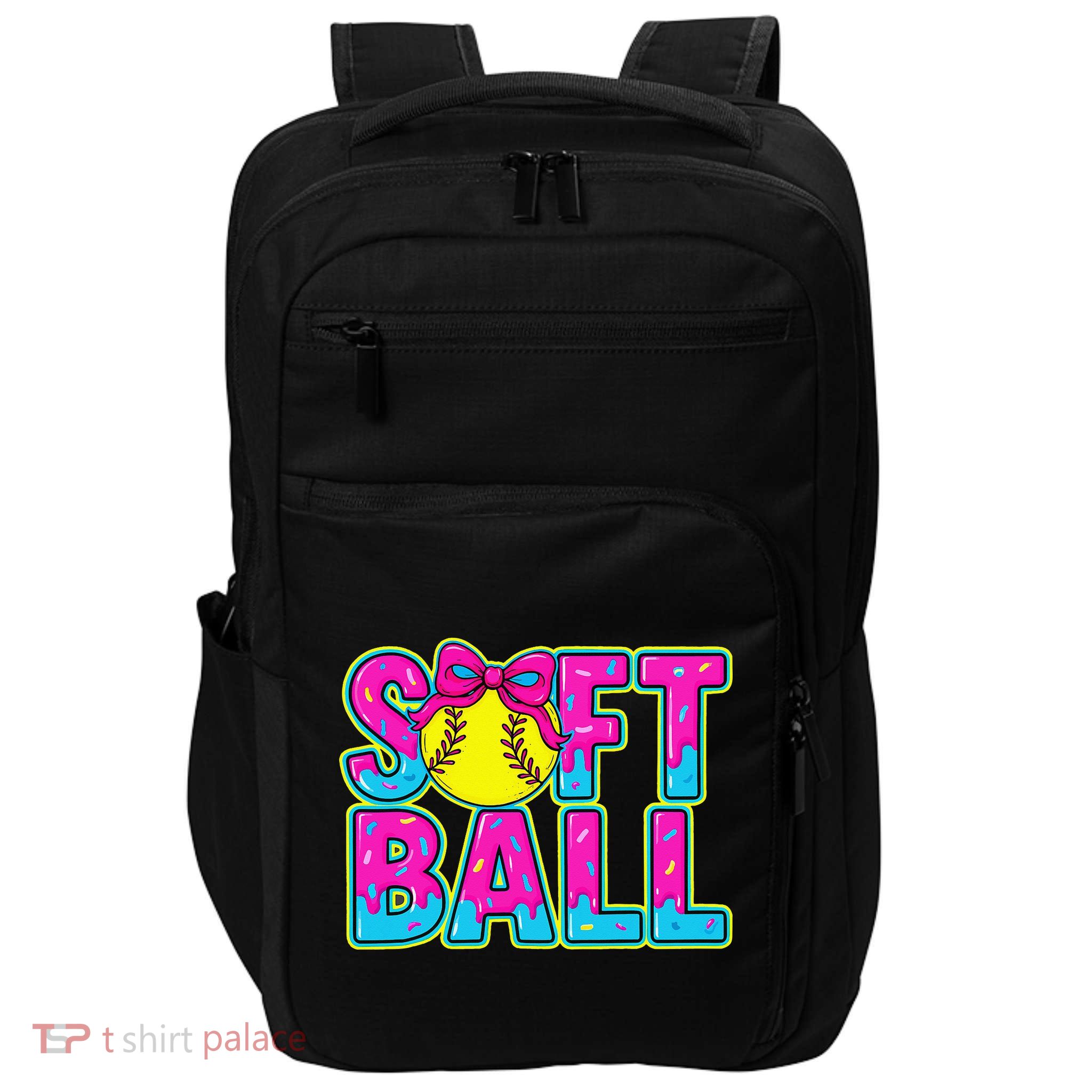 Softball Mama Drip Ice Cream Baseball Drip Game Day Impact Tech Backpack