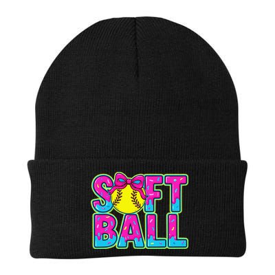 Softball Mama Drip Ice Cream Baseball Drip Game Day Beanie