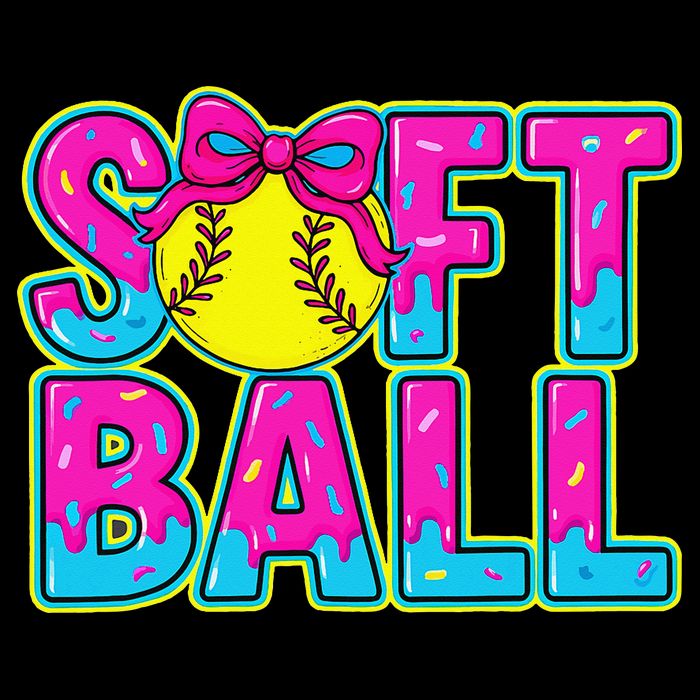 Softball Mama Drip Ice Cream Baseball Drip Game Day Drawstring Bag
