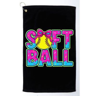 Softball Mama Drip Ice Cream Baseball Drip Game Day Golf Towel