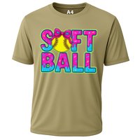 Softball Mama Drip Ice Cream Baseball Drip Game Day Cooling Performance Crew T-Shirt