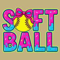 Softball Mama Drip Ice Cream Baseball Drip Game Day Cooling Performance Crew T-Shirt